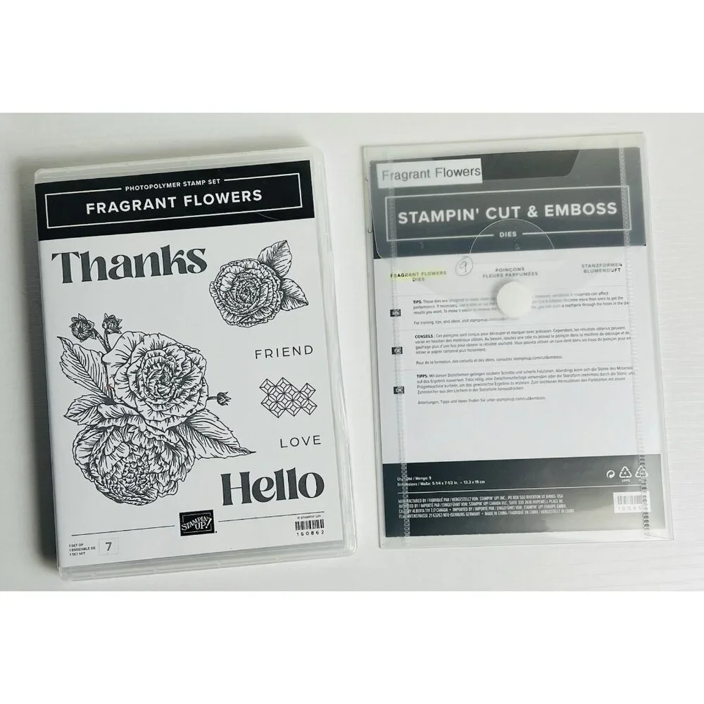 Stampin'Up!‎ FRAGRANT FLOWERS photopolymer stamp set+FRAGRANT FLOWERS Dies